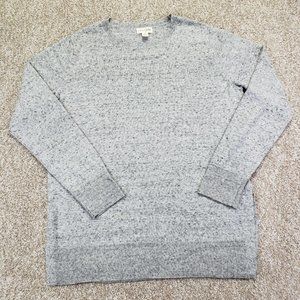 Jules Medium Womens Pullover Knit Sweater Marled Gray Long Sleeve